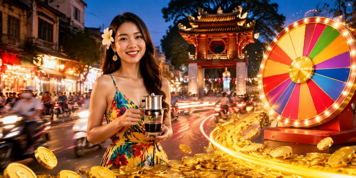 Bàn roulette lung linh tại không gian casino Hà Nội kết hợp cà phê Việt