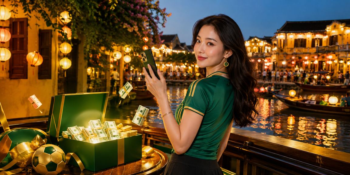 Chơi casino trên điện thoại di động giữa không gian đèn lồng Hội An