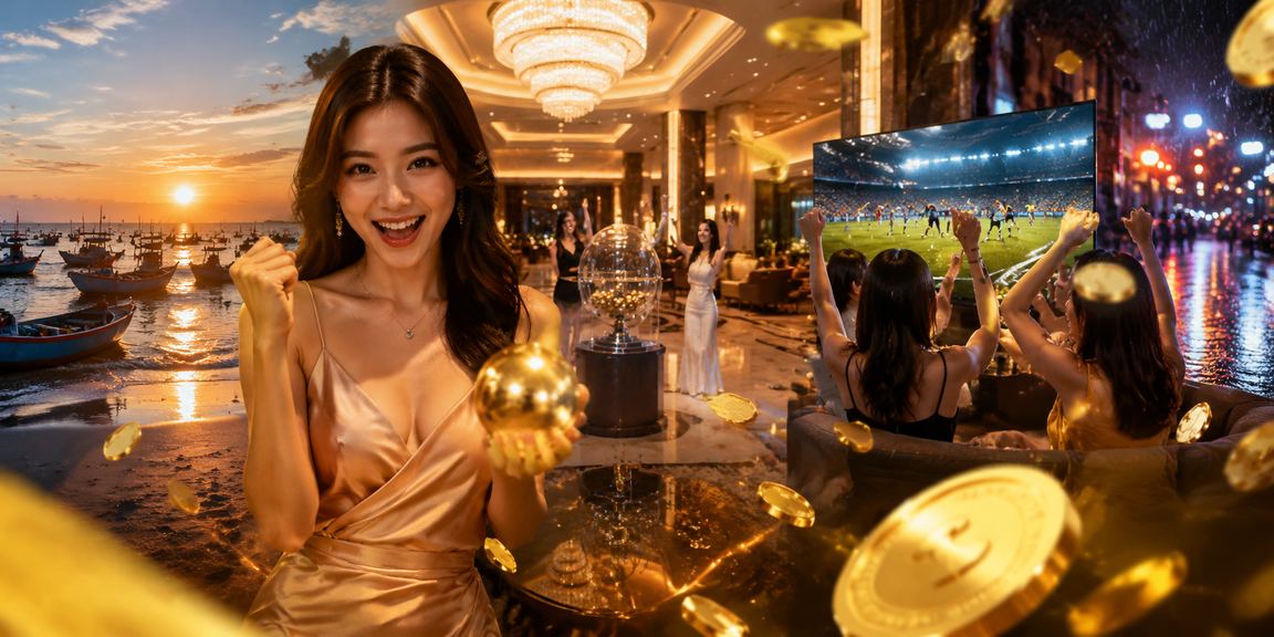 Người dùng Mũi Né xem kết quả xổ số và kích hoạt voucher tại bãi biển